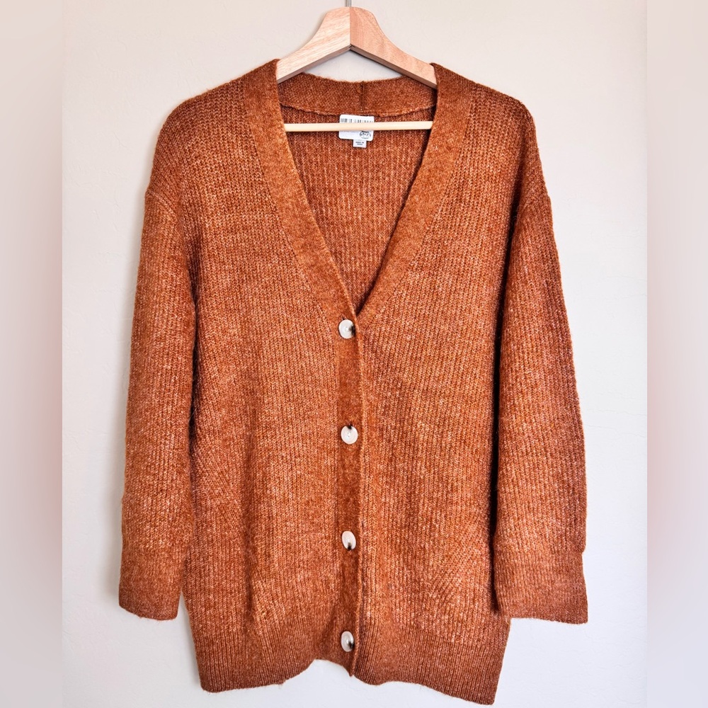 a new day Women's Rust Cardigan Sweater Size Medium